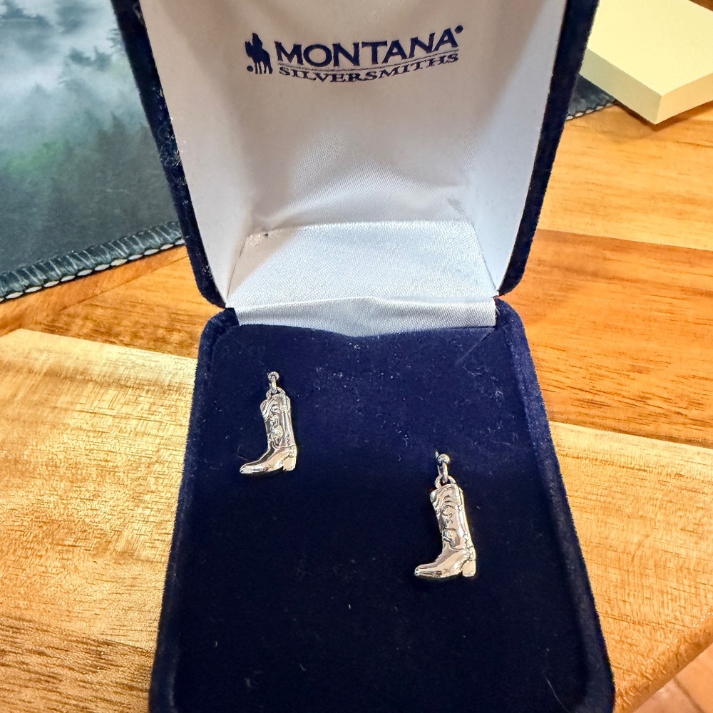 Montana Silversmiths Cowboy Boot Earrings